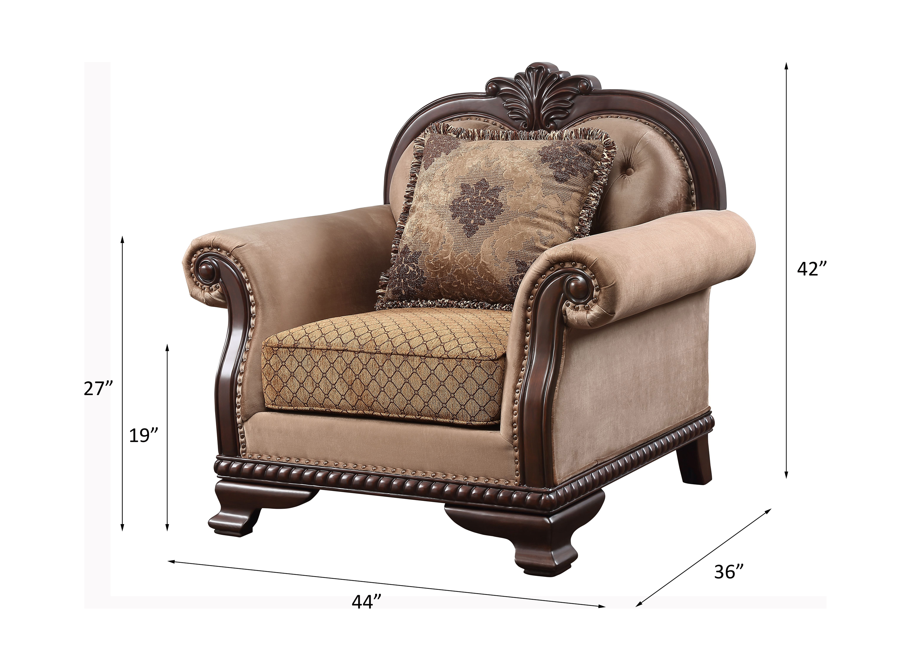 Chateau De Ville Chair W/Pillow(Same LV01590)
