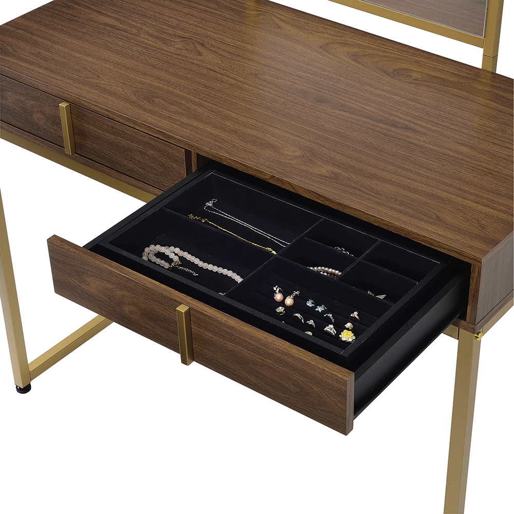 Coleen Vanity Desk W/Mirror & Jewelry Tray