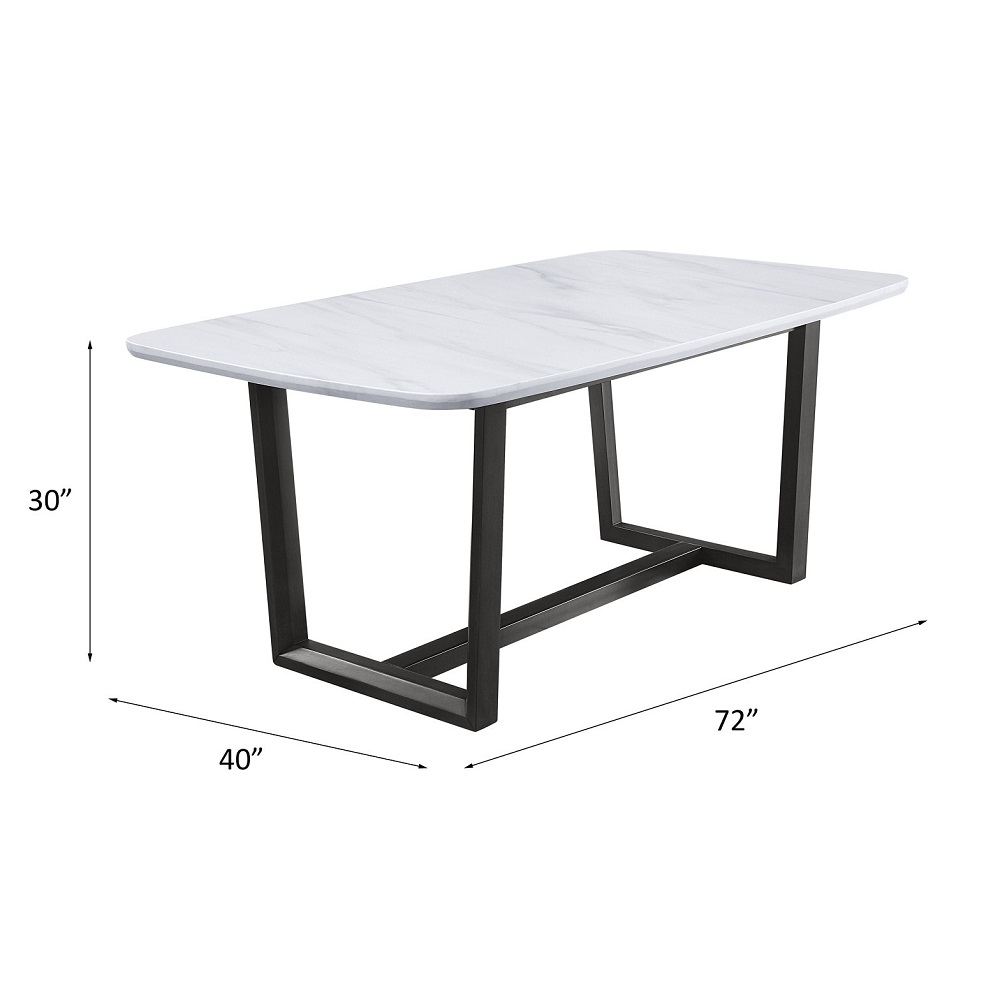 Madan Dining Table W/Marble Top