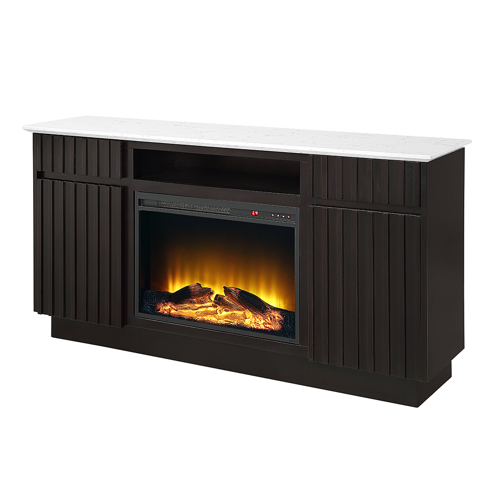 Jaramillo Server w/Natural Marble Top & Fireplace