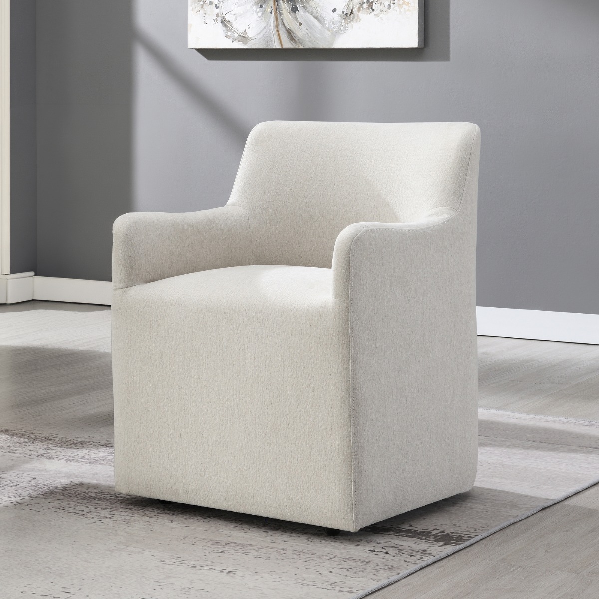 Cafell Arm Chair w/Swivel Casters