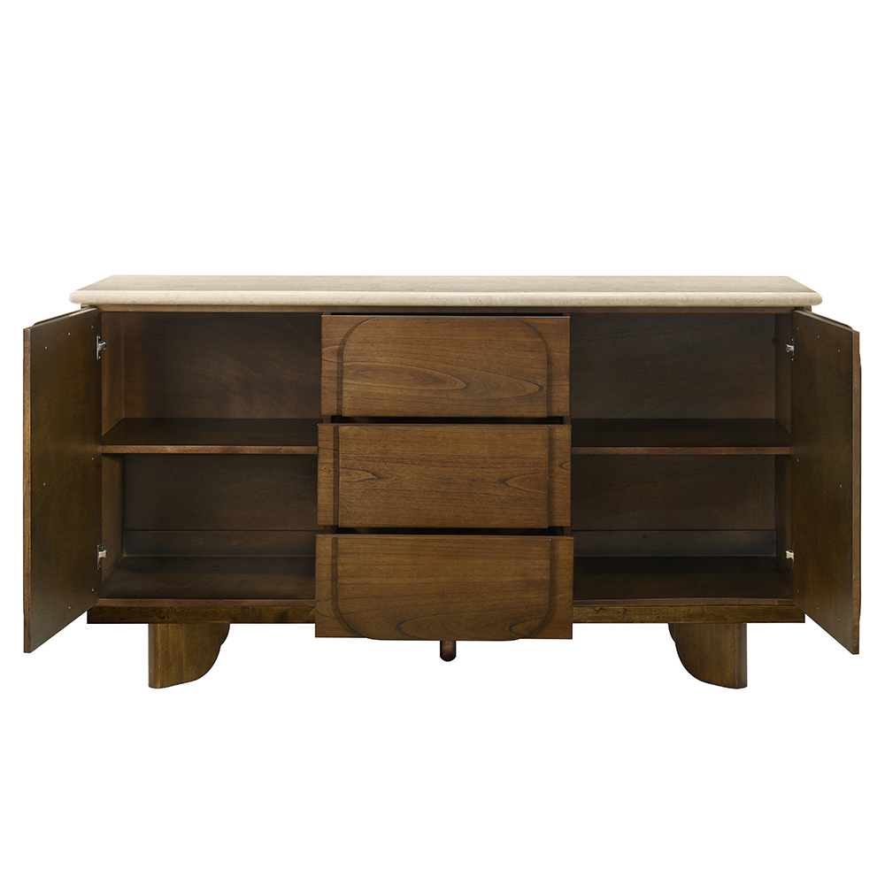 Kasha Server w/Natural Marble Top
