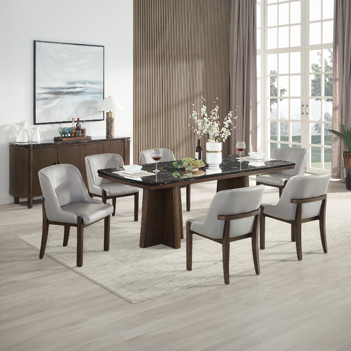 Estella Server w/Marble Top