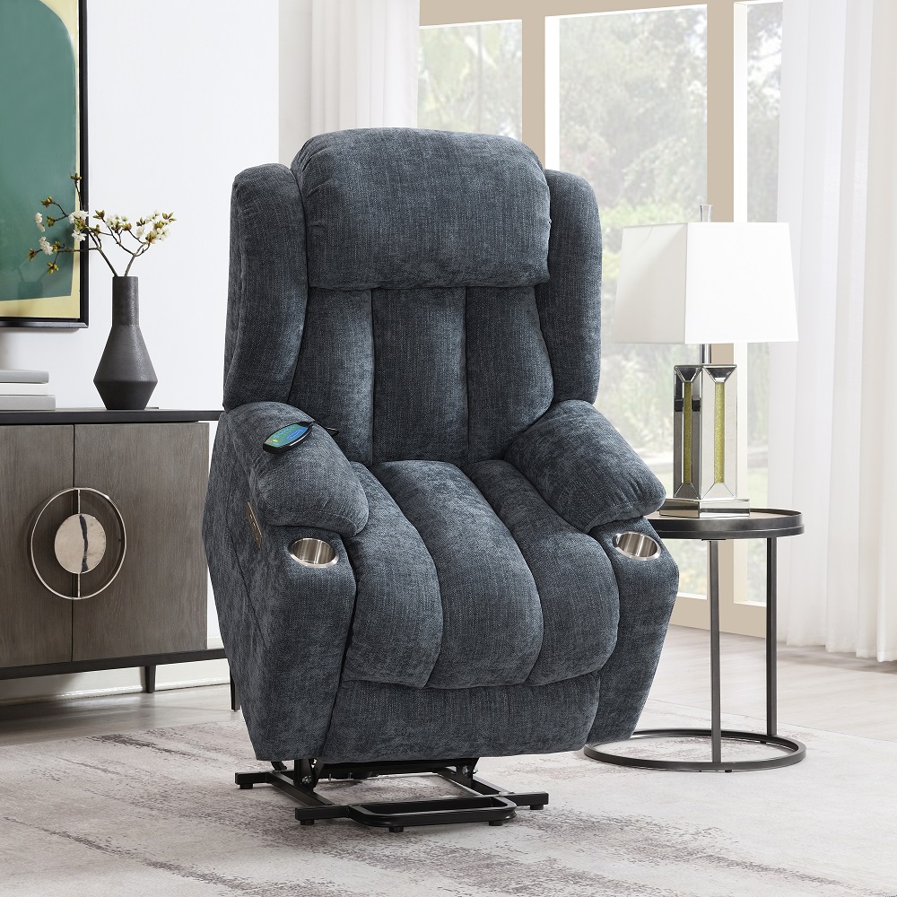 Omarion Power Recliner w/Lift, Heating & Massage