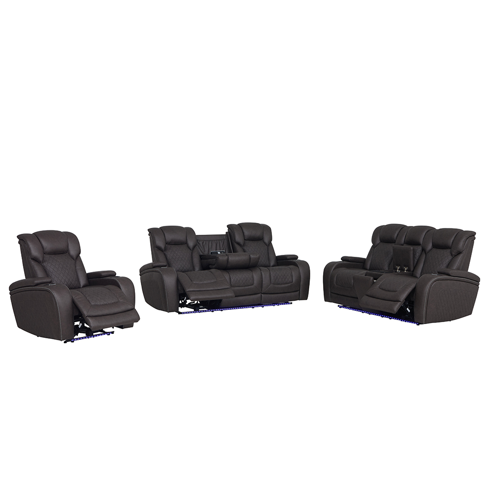 Wendell Power Motion Sofa w/Dropdown Table, Storage, USB & LED