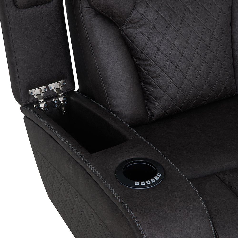 Wendell Power Motion Loveseat w/Console, Wireless Charger, Storage, USB & LED