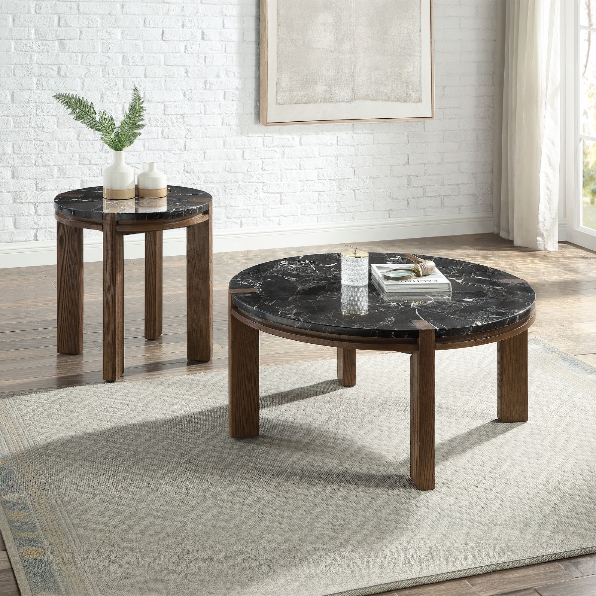 Estella Coffee Table w/Marble Top