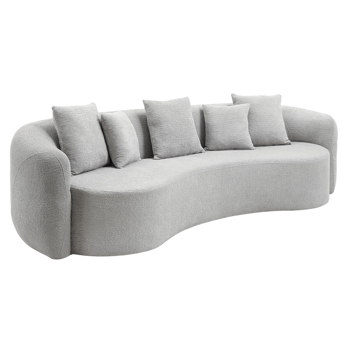 Barasa Oversized Compressed Sofa w/5 Pillows